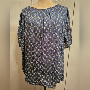 Chaps Blue Floral Women's Top